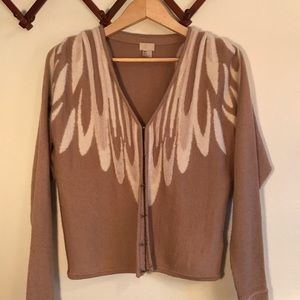 H&M cosy retro sweater, angora trim